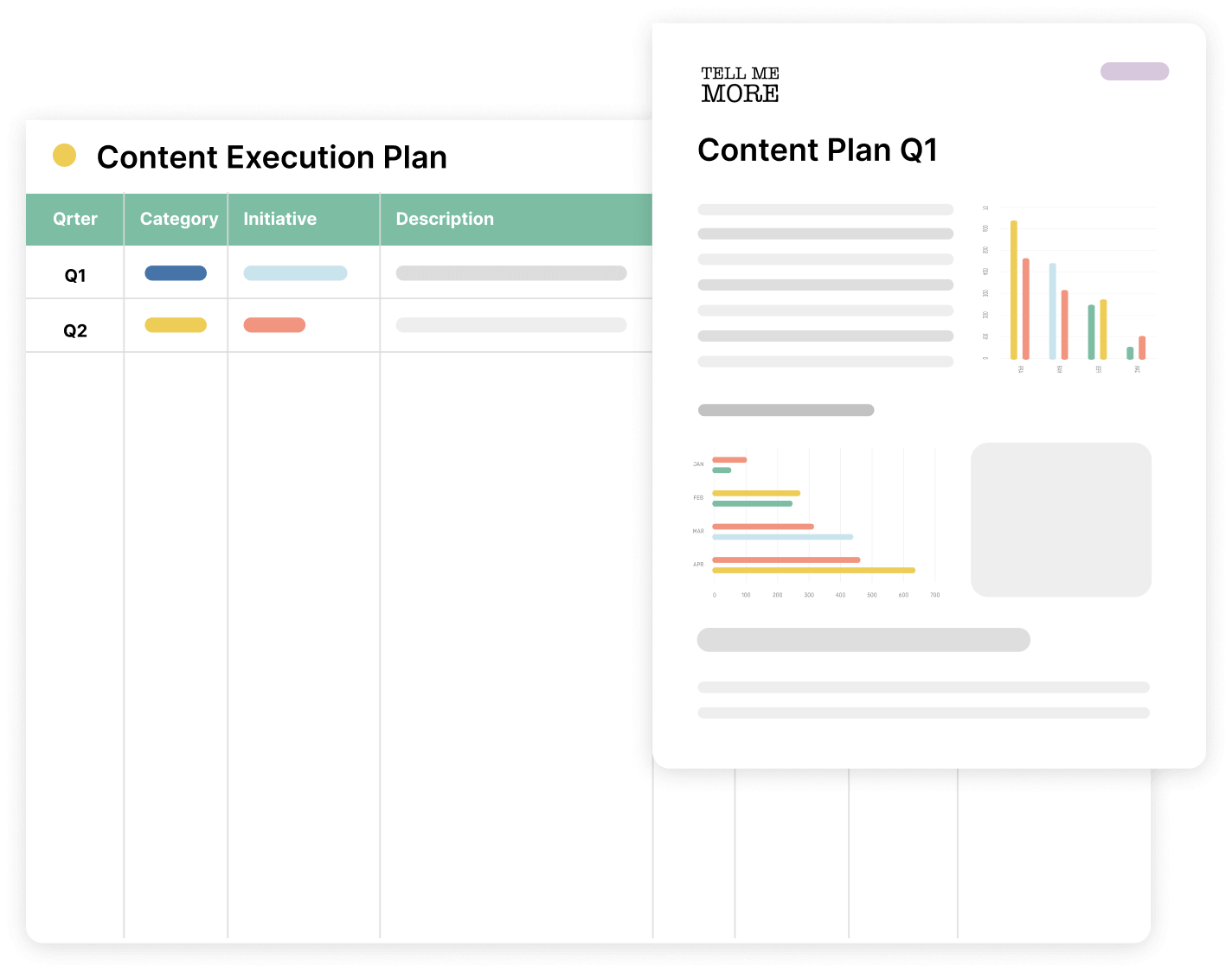 TMM content plan example illustration